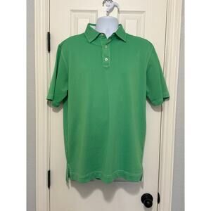 FJ FootJoy Green Golf Polo Shirt Men’s L – Performance Dry Fit, Contrast Stitch
